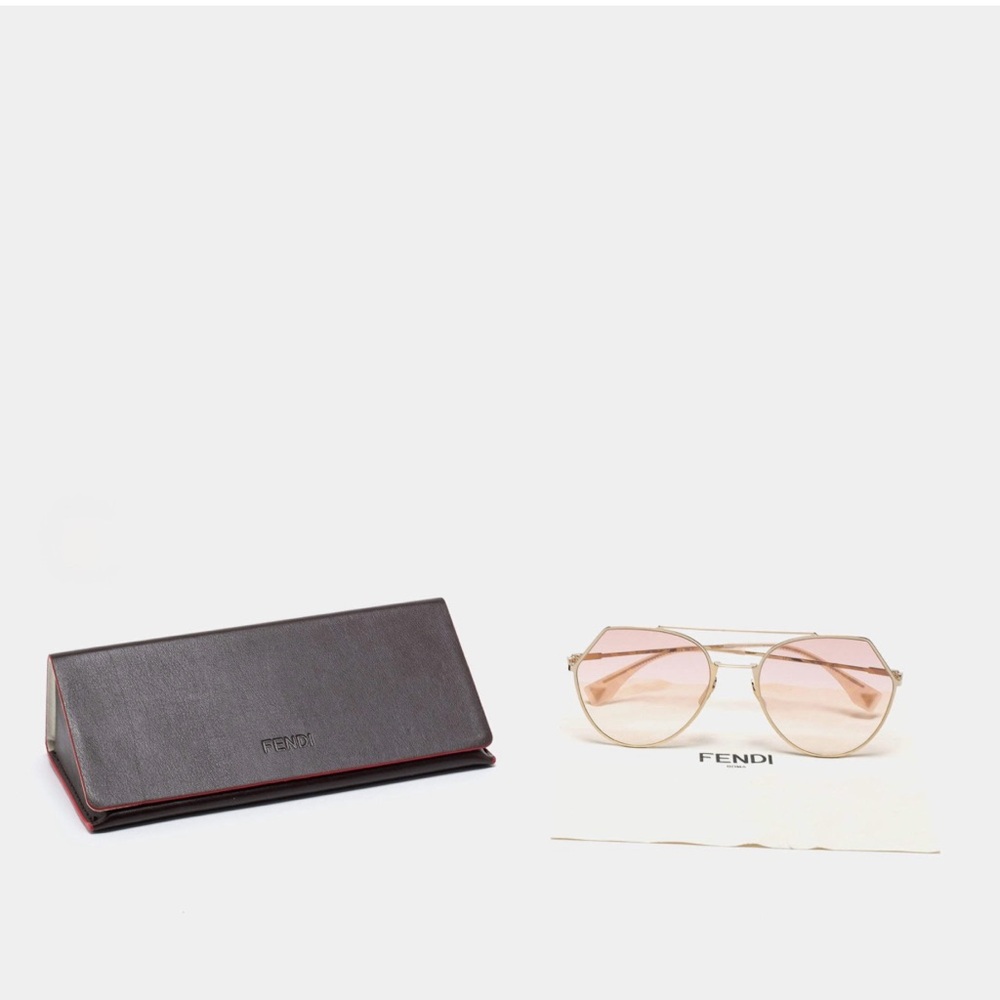 Fendi Gold Frame Eyeglasses with Silver Details